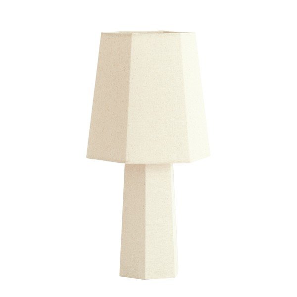 Kremowa lampa stołowa z tekstylnym kloszem (wysokość 50 cm) Musabo – Light & Living