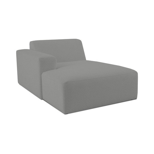 Szary moduł sofy z materiału bouclé (lewostronny) Roxy – Scandic-image-1