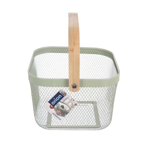 Metalowy koszyk druciany 24,5x24,5x30 cm Greenish – Orion-image-3