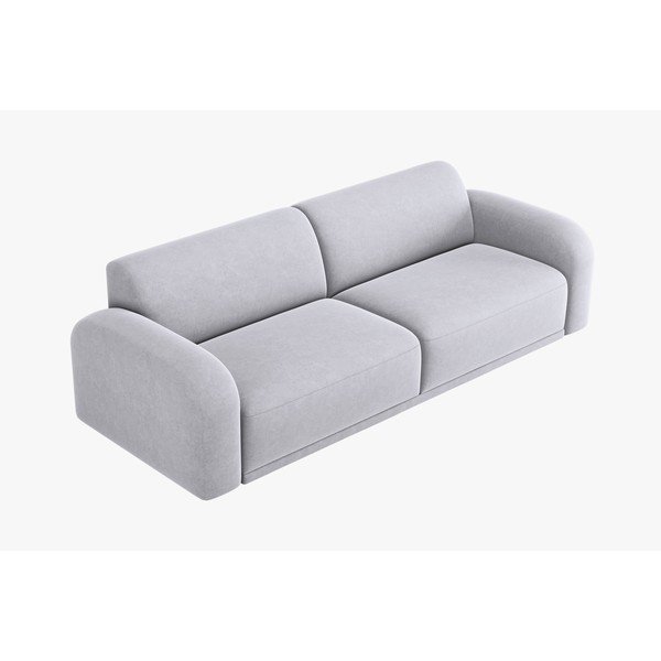 Jasnoszara aksamitna sofa 242 cm Erin – Micadoni Home-image-3