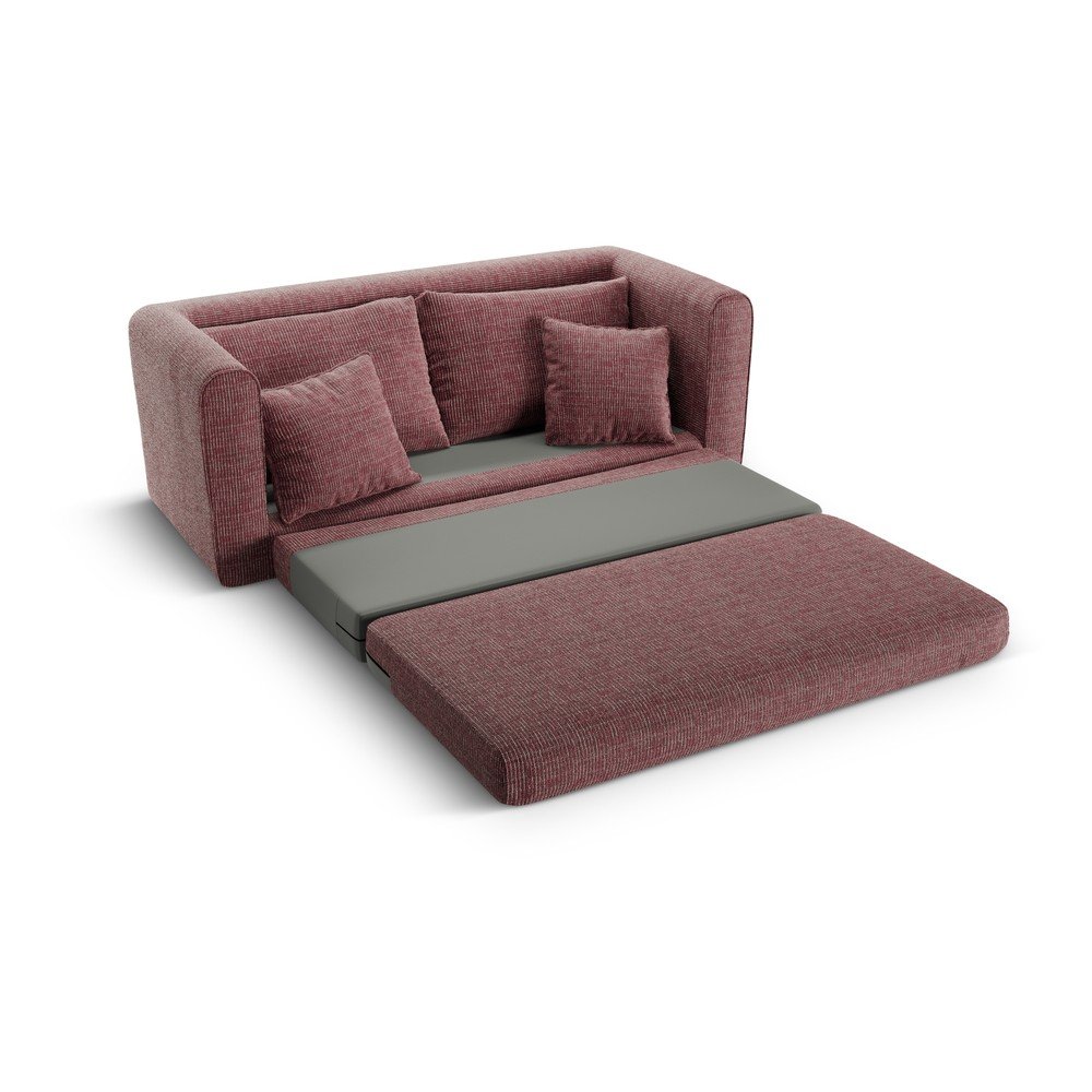 Ciemnoróżowa rozkładana sofa 158 cm Lido – Micadoni (zdjęcie 5)