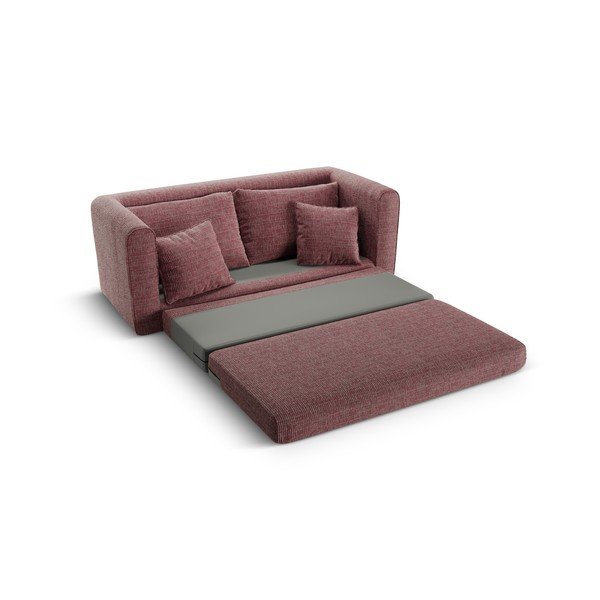 Ciemnoróżowa rozkładana sofa 158 cm Lido – Micadoni -image-4