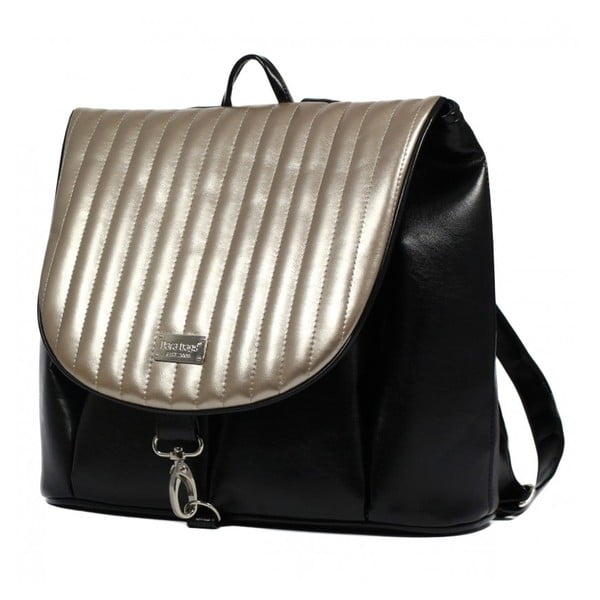 Czarno-srebrny plecak Dara bags Citylife No.52
