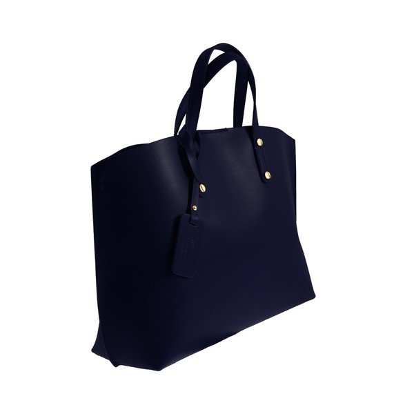 Niebieska torebka skórzana Chicca Borse City-image-2