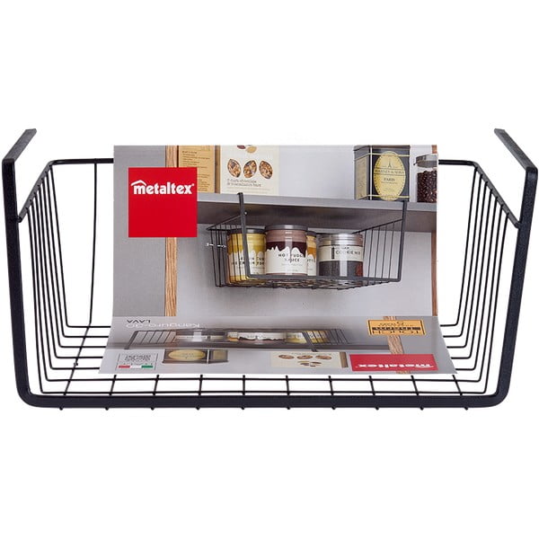 Czarny wiszący koszyk kuchenny Metaltex, dł. 30 cm-image-3