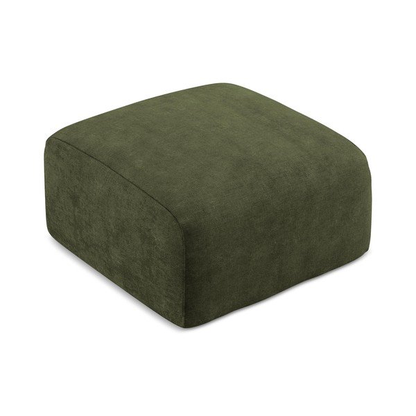 Zielony podnóżek z tkaniny szenilowej Leila – Makamii-image-2