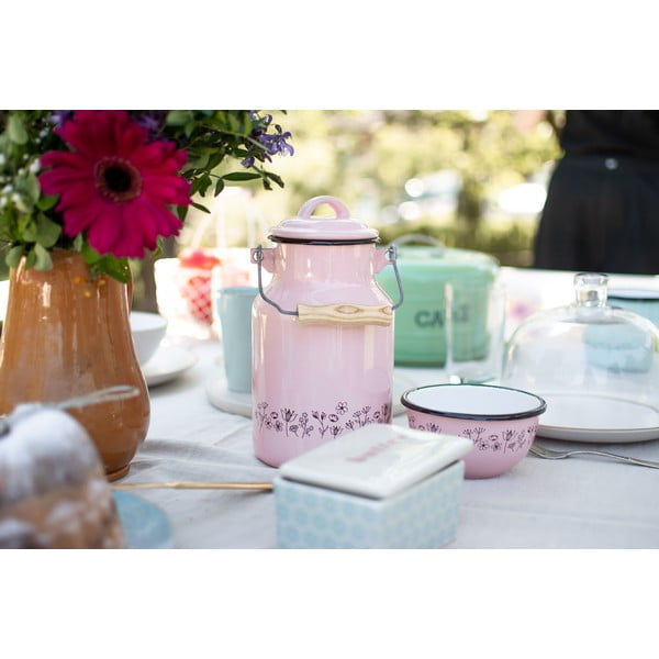 Różowa emaliowana miska Orion Meadow, ø 12 cm-image-4