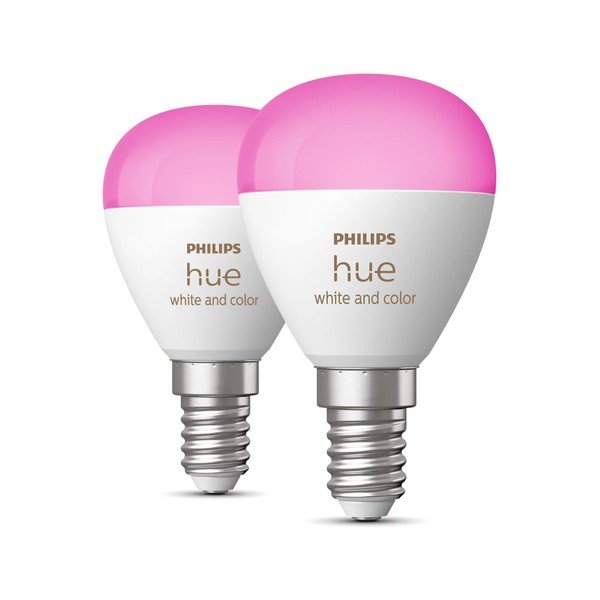Inteligentne żarówki z gwintem E14, 5 W zestaw 2 szt. White and color ambiance – Philips Hue-image-1