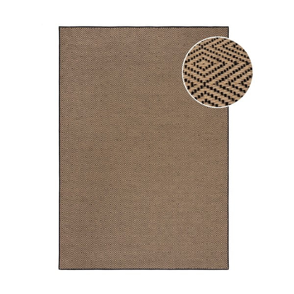 Czarno-naturalny dywan z juty 200x290 cm Diamond – Flair Rugs