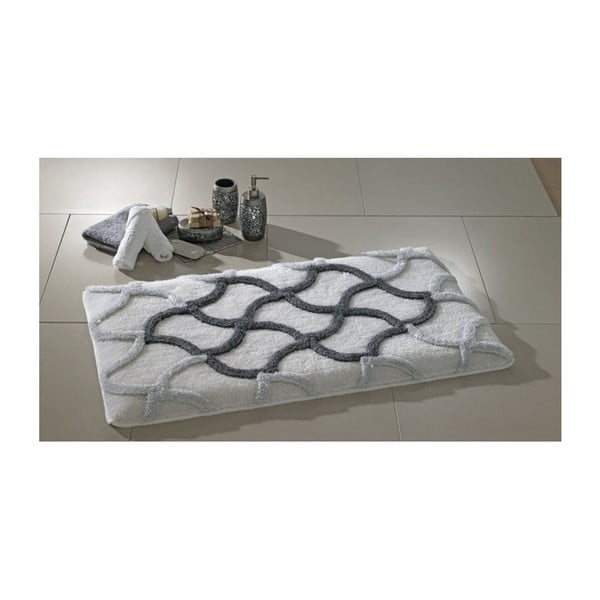 Szary dywanik łazienkowy Confetti Bathmats Hermos, 60x100 cm
