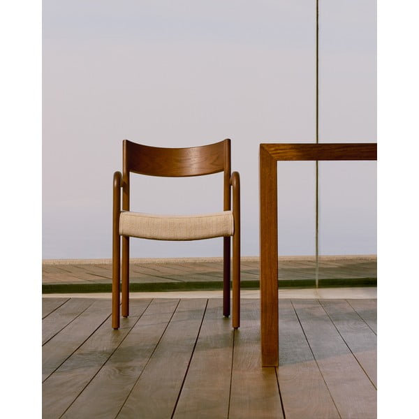 Brązowo-beżowe krzesło Falconera – Kave Home-image-1