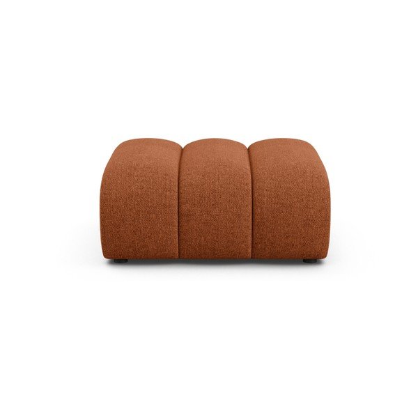 Ceglasty podnóżek z tkaniny szenilowej Lupine – Micadoni -image-1