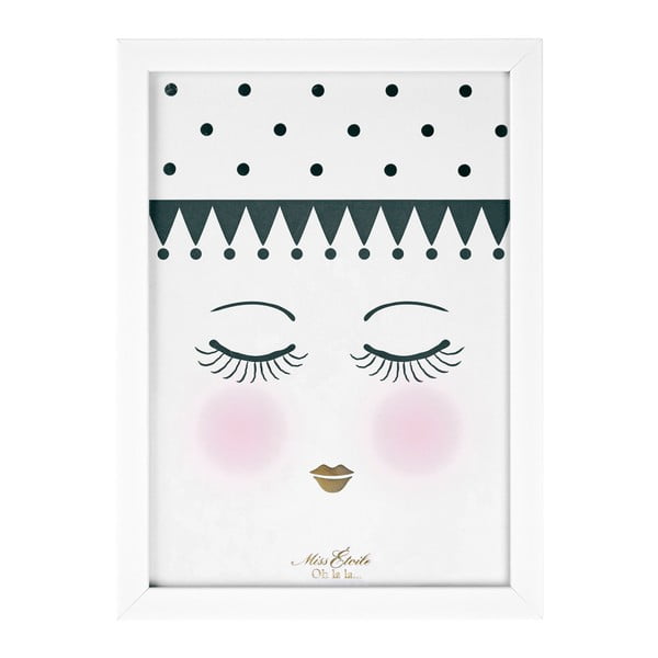 Obraz Miss Étoile Eyes And Dots, 25x33 cm