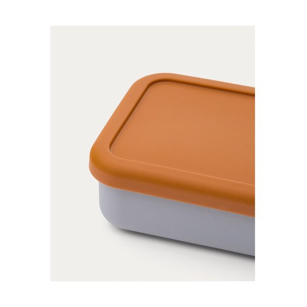 Niebiesko-pomarańczowy silikonowy pojemnik śniadaniowy dla dzieci Lili – Kave Home-image-4
