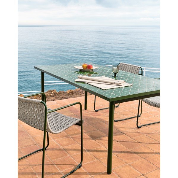 Stalowy stół ogrodowy 91x182 cm Maurina – Kave Home-image-3