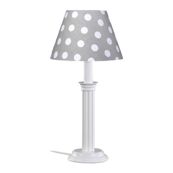 Lampa stołowa Gray White Dots