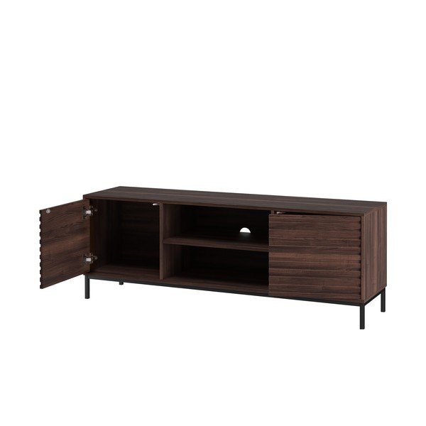 Szafka pod TV w dekorze orzecha w naturalnym kolorze 140x50 cm Celine – Støraa-image-2