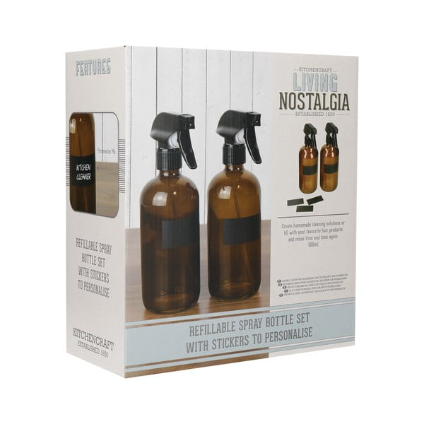 Butelki na środki czyszczące zestaw 2 szt. Living Nostalgia – Kitchen Craft-image-2