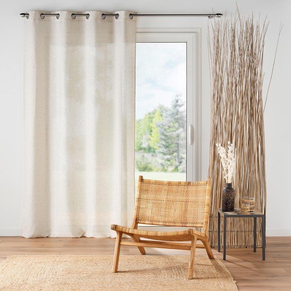 Kremowa zasłona 140x240 cm Pauline – douceur d'intérieur-image-1