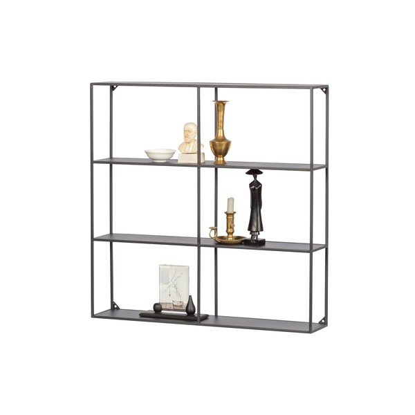 Czarna wielopoziomowa metalowa półka Meert – WOOOD-image-2