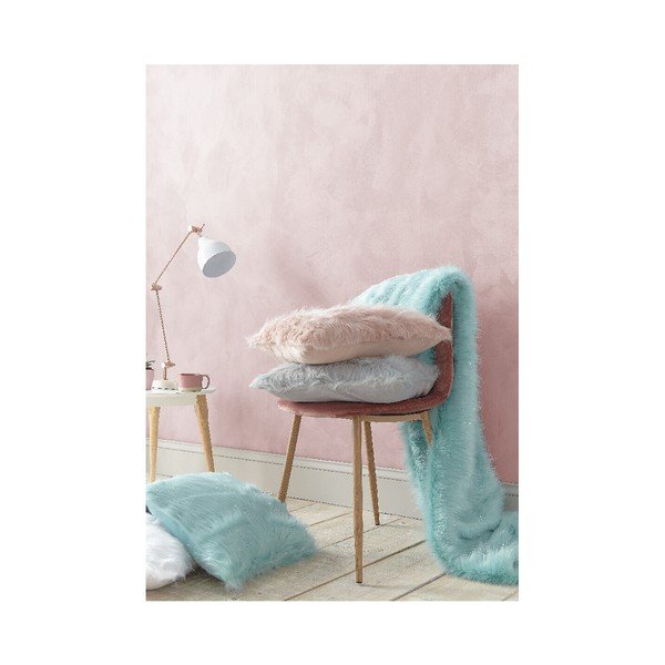 Biała poszewka na poduszkę z sztucznego futerka Catherine Lansfield Metallic Fur, 45x45 cm-image-4