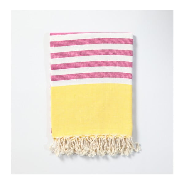 Ręcznik hammam z ręcznie tkanej bawełny ZFK Sigrun, 170x100 cm