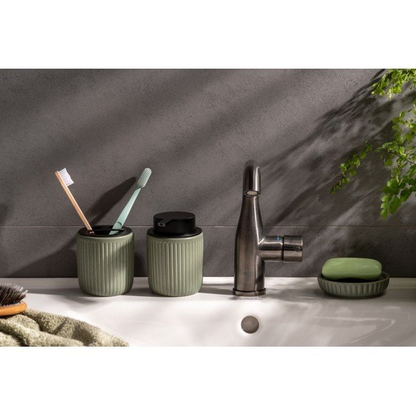 Zielony ceramiczny zestaw akcesoriów łazienkowych Neat  – PT LIVING-image-1