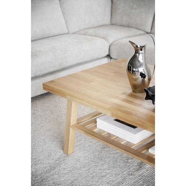 Stolik ze szlifowanego drewna dębowego Rowico Brooklyn, 130x75 cm-image-1