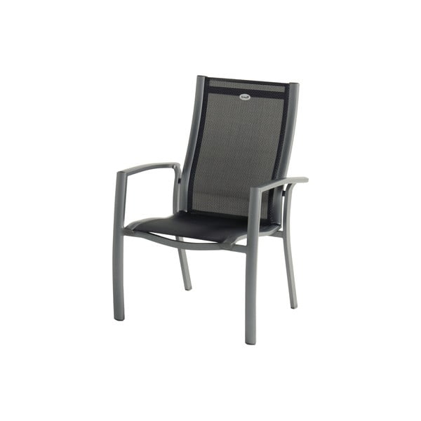Szare metalowe krzesło ogrodowe Belcampo – Hartman