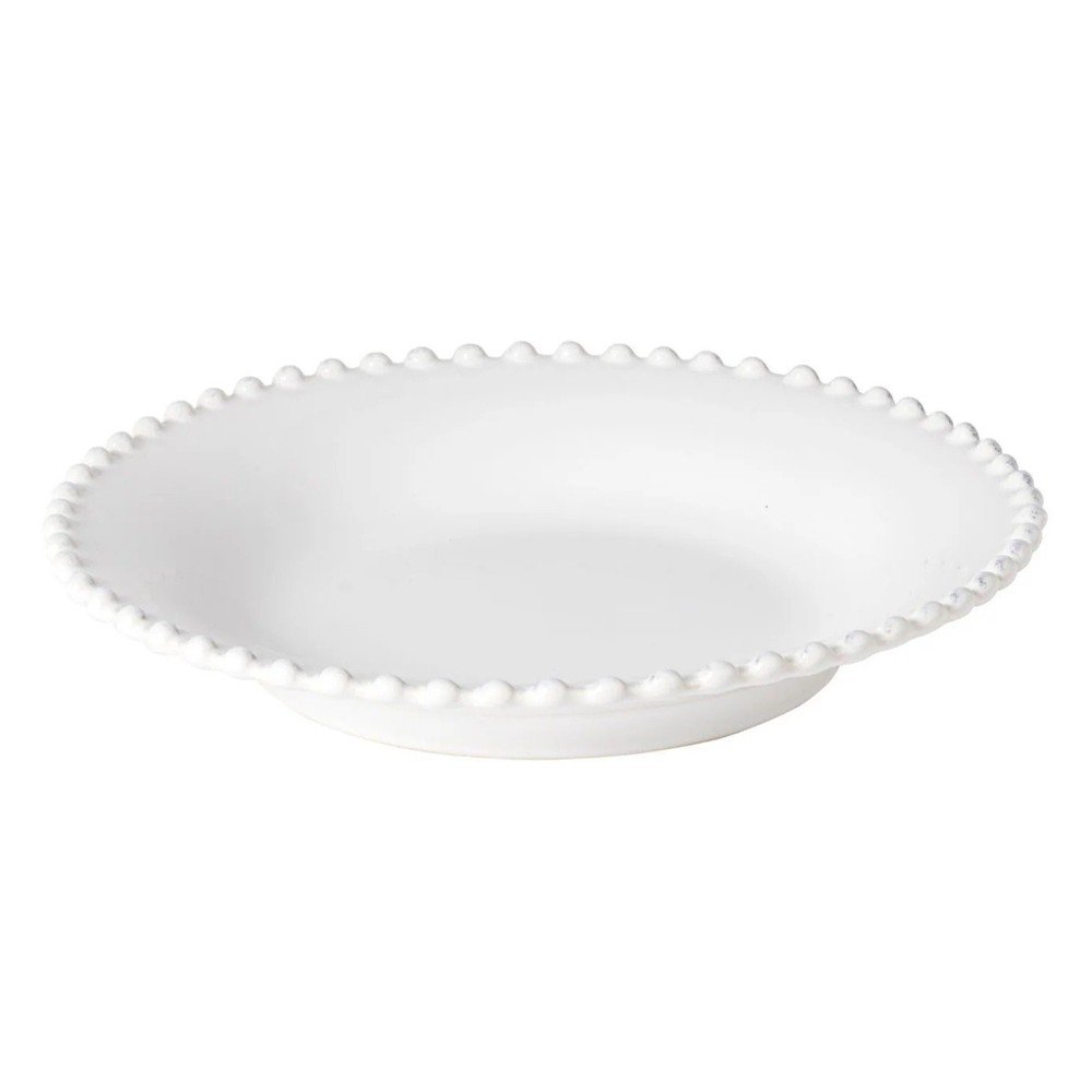 Biały głęboki talerz kamionkowy Costa Nova Pearl, ⌀ 24 cm