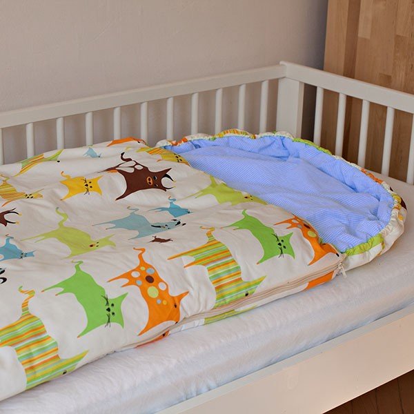 Dziecięcy śpiworek Bartex Kolorowe zwierzątka, 70x180 cm-image-1