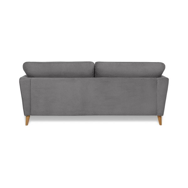 Ciemnoszara sztruksowa sofa 206 cm Paris – Scandic-image-3