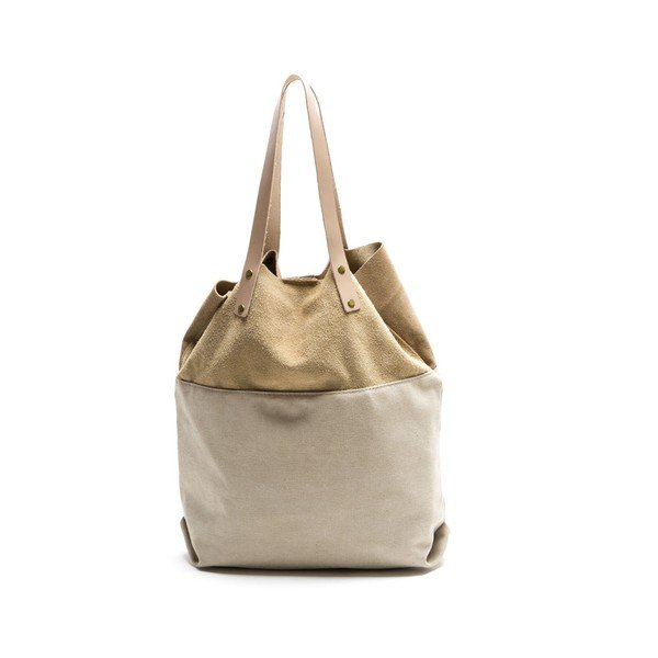 Torebka skórzana na zakupy Isabella Rhea 8020 Beige-image-1