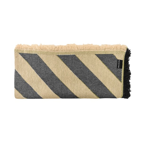 Czarna/beżowa narzuta na łóżko dwuosobowe 240x240 cm Black Lines – Really Nice Things-image-1