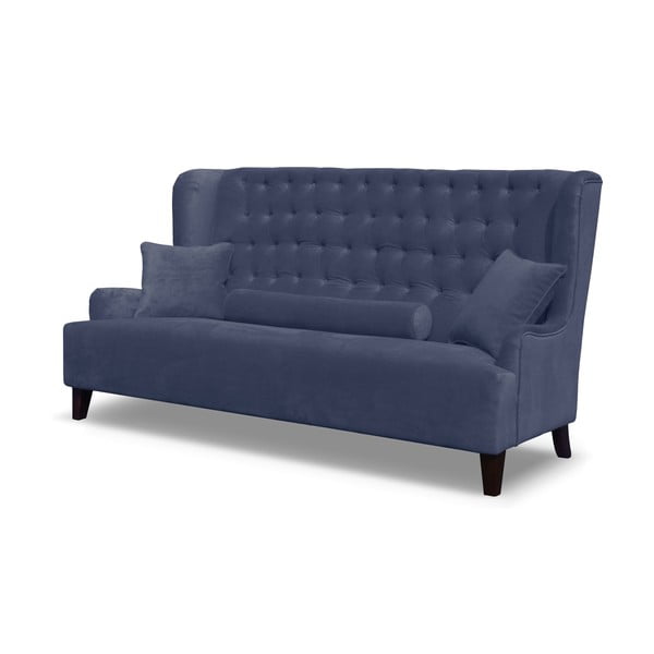Niebieska sofa trzyosobowa Rodier Flanelle
