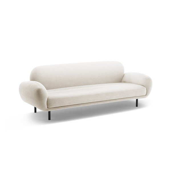Biała sofa z materiału bouclé 208 cm Poppy – Micadoni -image-1