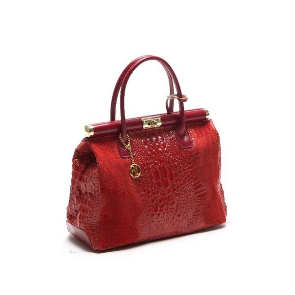 Skórzana torebka Anna Luchini 825 Rosso-image-2