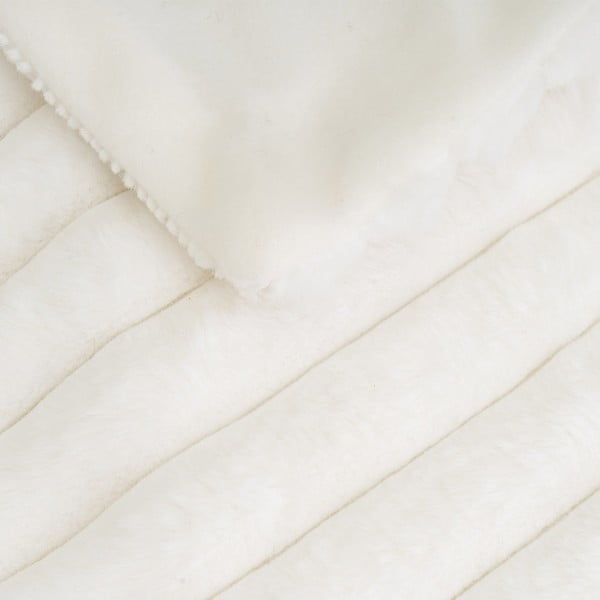 Biały koc z mikropluszu 130x160 cm Fur Velvet – Casa Selección-image-1