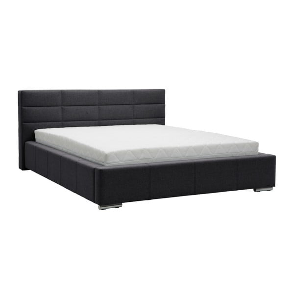 Szare łóżko 2-osobowe Mazzini Beds Reve, 160x200 cm