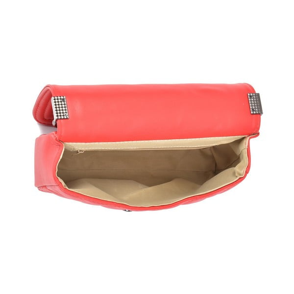 Czerwona skórzana kopertówka Isabella Rhea Mari-image-3