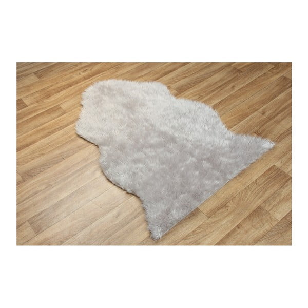 Szary dywan z ekologicznego futra Eko Rugs Tekli, 70x100 cm-image-2