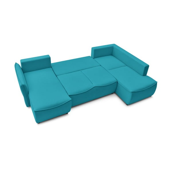 Turkusowy rozkładany narożnik (prawostronny) Leon – Bobochic Paris-image-3