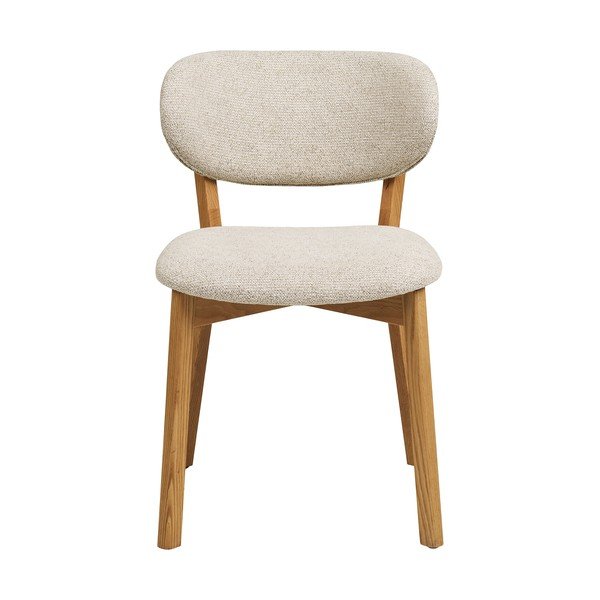 Beżowe/w naturalnym kolorze tapicerowane krzesło Dunkirk – House Nordic-image-2