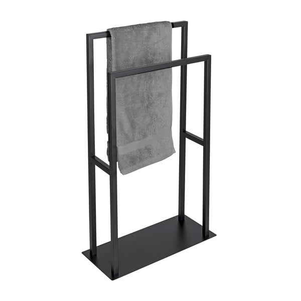 Czarny stojak na ręczniki ze stali nierdzewnej Rivaltana – Wenko-image-4
