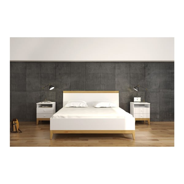 Łóżko 2-osobowe z litego drewna sosnowego SKANDICA Livia BC, 140x200 cm-image-4