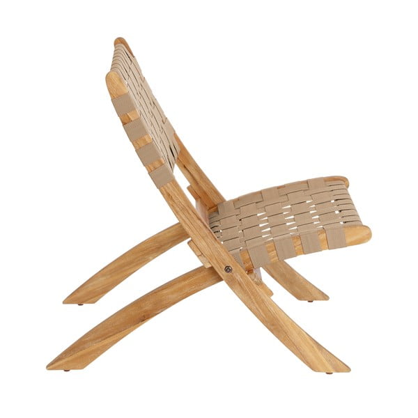 Beżowy drewniany fotel ogrodowy – Kave Home-image-2