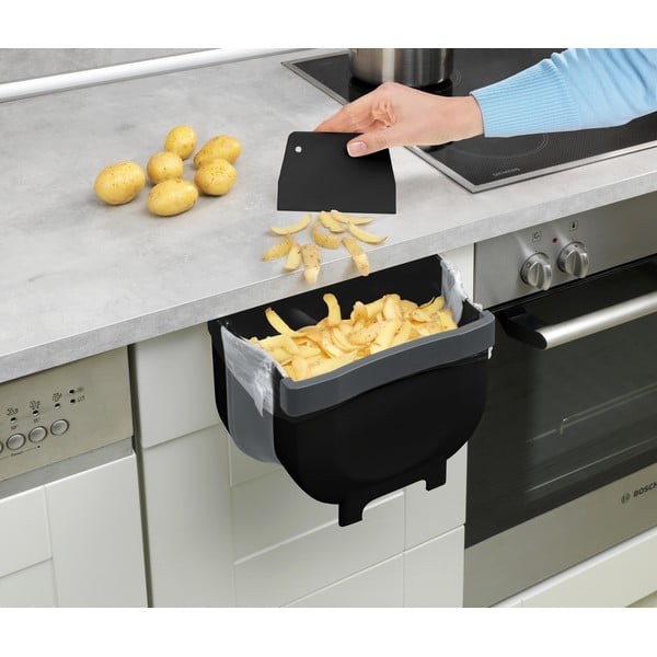 Czarny wiszący kosz na śmieci Wenko Black Outdoor Kitchen Fago, 5 l-image-1