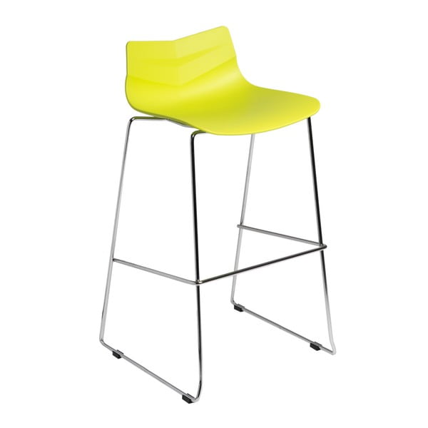 Krzesło barowe D2 Leaf, limonkowe