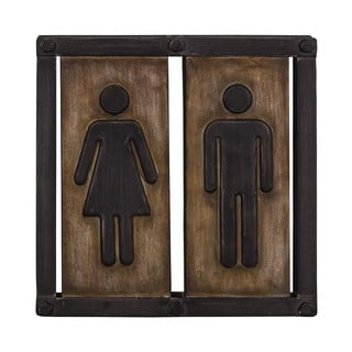 Wisząca tabliczka na drzwi do toalety Antic Line, 21,5x21,5 cm
