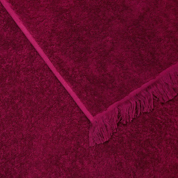 Komplet 2 bordowych ręczników kąpielowych z bawełny Casa Di Bassi Bath, 70x140 cm-image-2